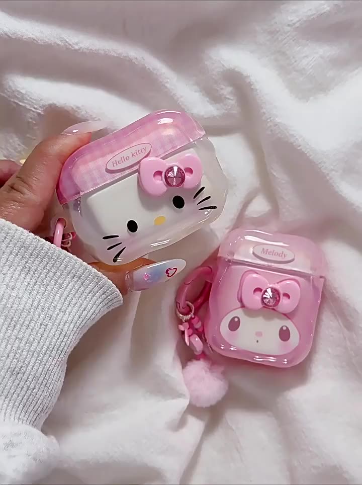 【Elevn】Vỏ bảo vệ tai nghe Bow Kitty Vỏ mềm thích hợp cho Airpods Pro2/Airpods 3/Airpods 4 chống rơi | BigBuy360 - bigbuy360.vn