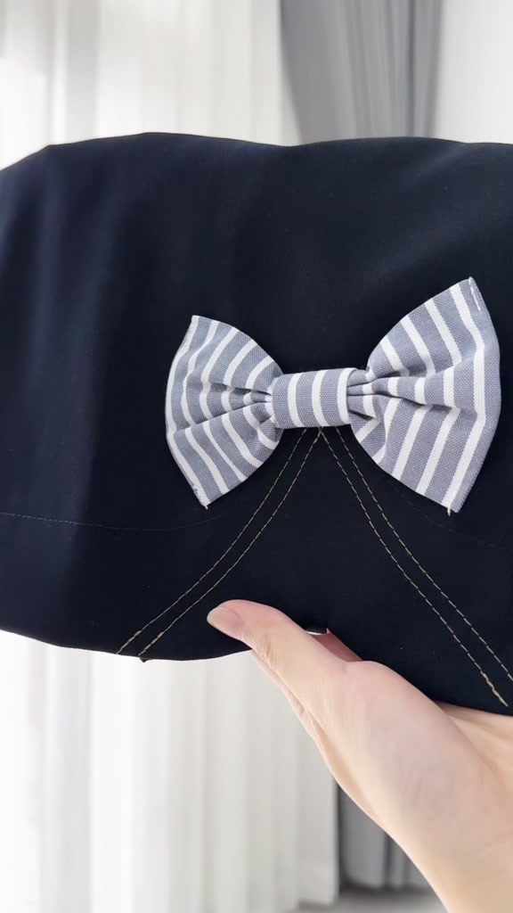 Set đồ nữ BIGSIZE Banamo áo sơ mi cộc tay phối cổ kẻ sọc xanh mix chân váy chữ A đính nơ dáng xoè Hàn Quốc 199 | BigBuy360 - bigbuy360.vn