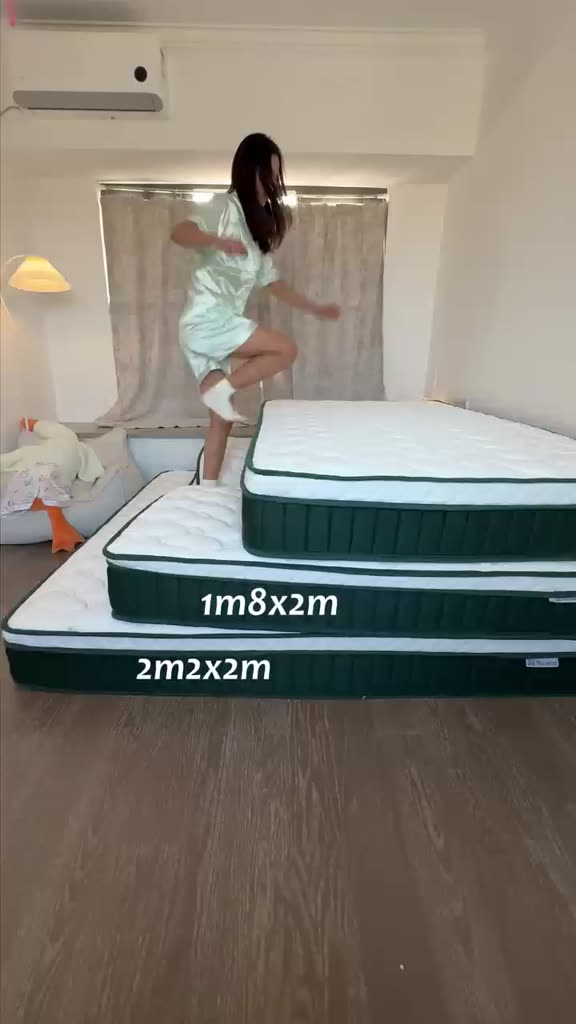 Nệm lò xo MOSSWOOD sử dụng vải lụa mát lạnh và mút hoạt tính bạc hà, thoáng khí và thoải mái, đáy nệm chống trượt | BigBuy360 - bigbuy360.vn