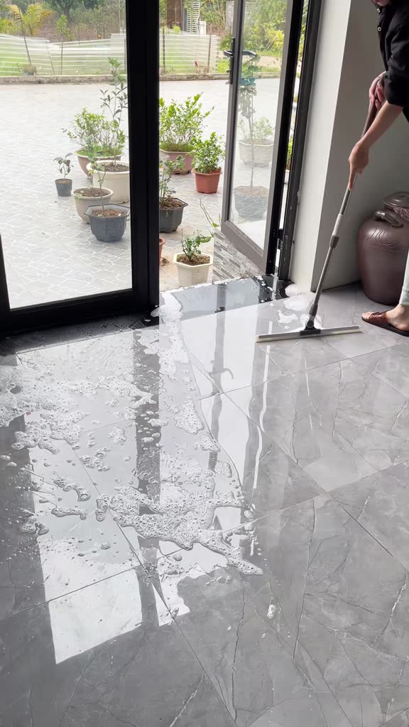 Cây gạt nước sàn nhà KITIMOP G50 50cm đa năng 3 trong 1, quét bụi gom tóc, cán inox tăng giảm | BigBuy360 - bigbuy360.vn
