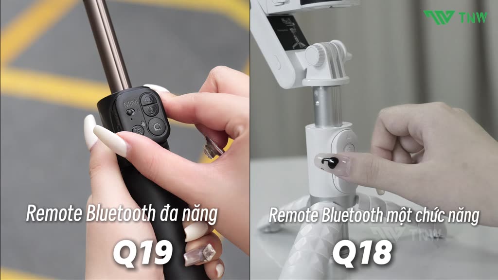 TNW Q19 Gimbal chống rung điện thoại 360 độ Gimbal chụp ảnh selfie có đèn Gimbal kéo dài chống rung | BigBuy360 - bigbuy360.vn