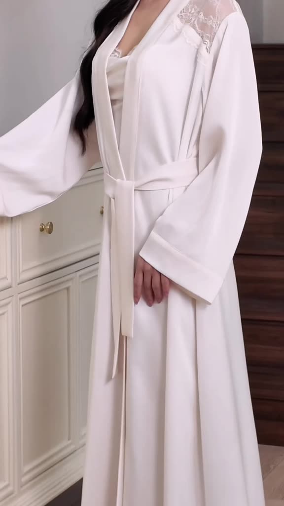 Váy Lụa Dài Phối Ren Cao Cấp Lụa Ngọc Trai – Váy Ngủ Luxury Mềm Mại Quyến Rũ Sang Trọng Cho Nàng | BigBuy360 - bigbuy360.vn