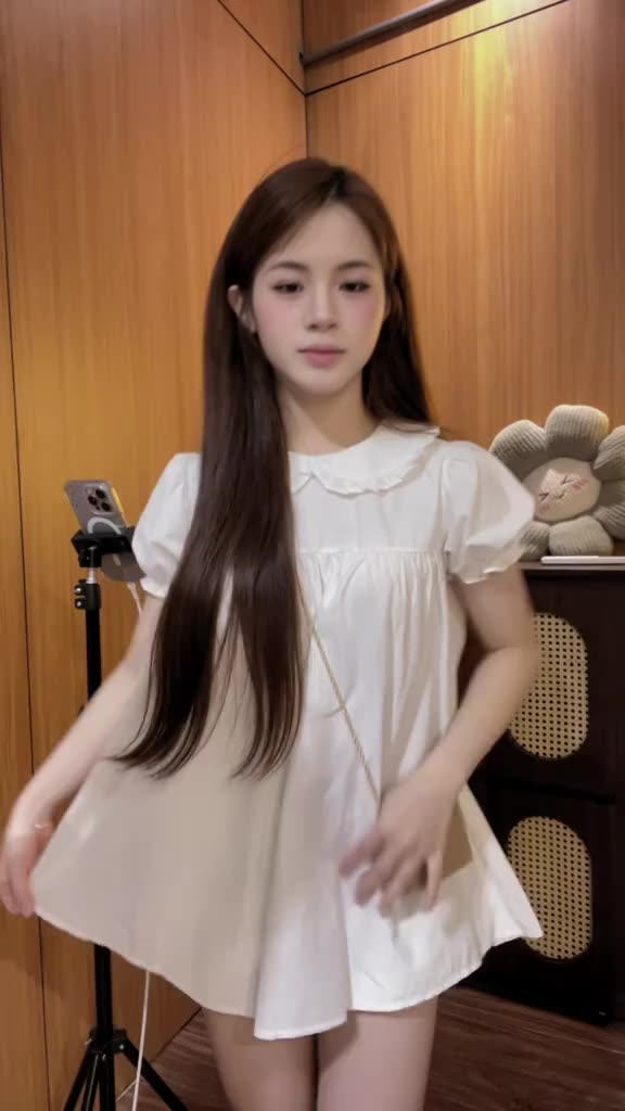 (KÈM QUẦN BẢO HỘ) Váy babydoll tay chuông dáng xoè bèo cổ Hoian Dress | BigBuy360 - bigbuy360.vn