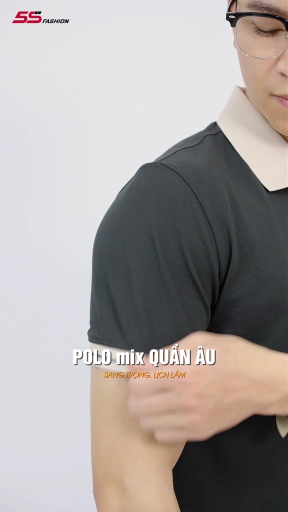 Áo Polo Nam MIX-COLOR Ngắn Tay 5S FASHION Cotton Mát Lạnh, Thoáng Khí, Lịch Lãm M0APC26101 | BigBuy360 - bigbuy360.vn