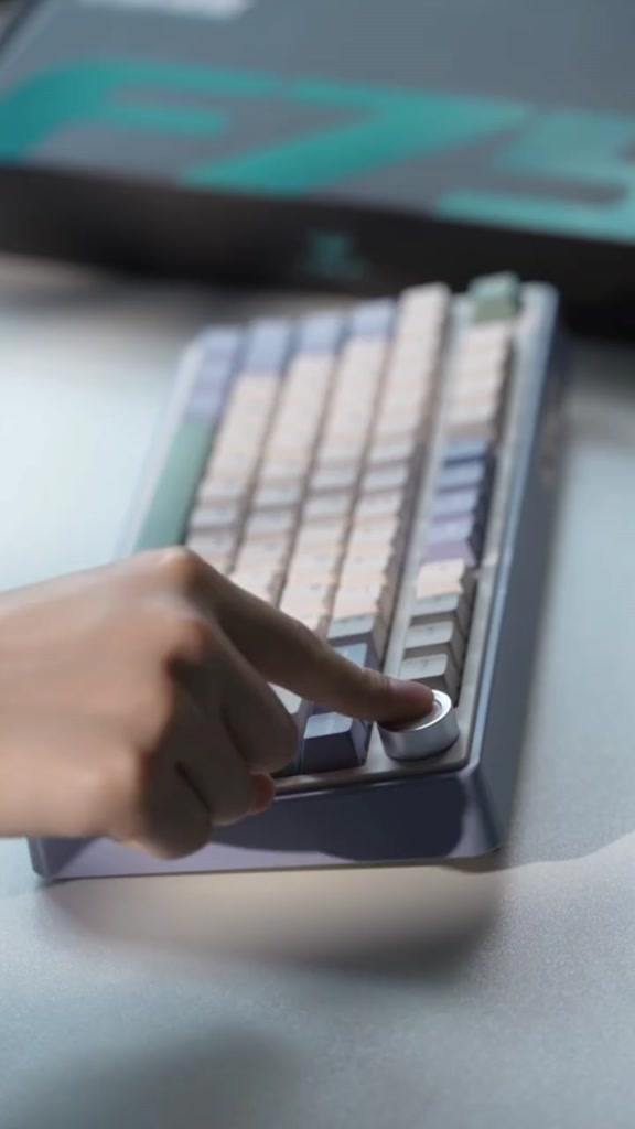 Bàn phím cơ Gaming có Dây chính hãng AULA F75 (4883) - Màu Xanh Dương+Trắng+Tím đậm/ Pink Switch - Bảo Hành 24 Th | BigBuy360 - bigbuy360.vn