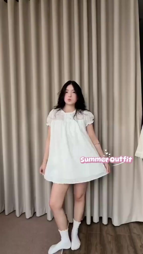 (Hàng L1) Áo Váy babydoll tay phồng thô ren thêu hoa DAISY dáng MOCHI x Kèm quần bo chun | BigBuy360 - bigbuy360.vn