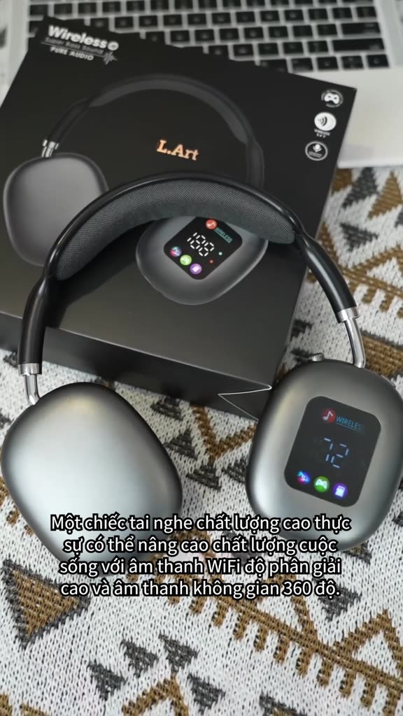 [Inrelax IN600] Tai nghe Bluetooth chụp tai kèm màn hình thông minh | Âm thanh vòm không gian sống động | Hi-Fi & pin bền | BigBuy360 - bigbuy360.vn
