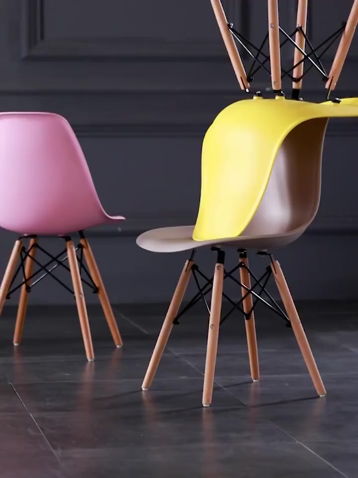 Ghế EAMES, Ghế Gỗ, Ghế Trang Điểm, Mặt Nhựa, Chân Gỗ Tự Nhiên, Cao Cấp, Nhiều Màu, Đẹp | BigBuy360 - bigbuy360.vn
