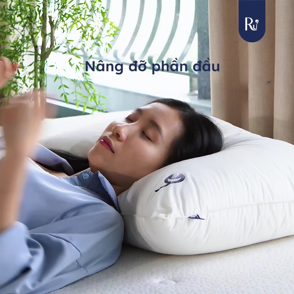 Gối Mây Ru9 | Chất Liệu Lông Vũ Nhân Tạo | Êm Ái Bồng Bềnh Như Khách Sạn | Chống Nước Chống Dầu | Kích Thước 50 x 70 | BigBuy360 - bigbuy360.vn