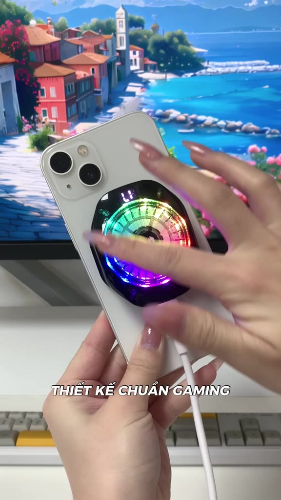Sò lạnh tản nhiệt memo CX10 pro làm mát nhanh led RGB tăng hiệu năng FPS điện thoại game Liên quân PUBG FF | BigBuy360 - bigbuy360.vn