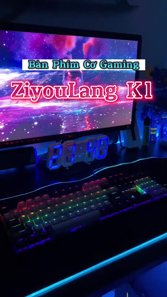 Bàn Phím CƠ Cao Cấp Ziyou K1 LED 20 Chế Độ Trục Cơ RED SWITCH Gõ Êm Phím Full Size Cho Máy Tính Lap | BigBuy360 - bigbuy360.vn