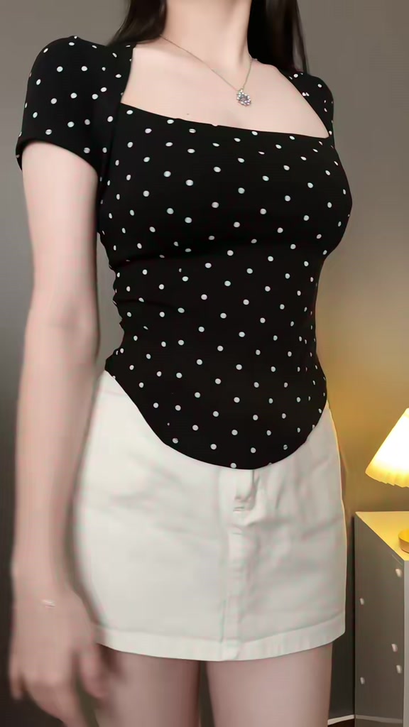 [DEAL SALE CUỐI HÈ] Áo thun ôm cổ vuông dáng corset vạt bầu vải cotton mịn DAZZI Women A053 | BigBuy360 - bigbuy360.vn