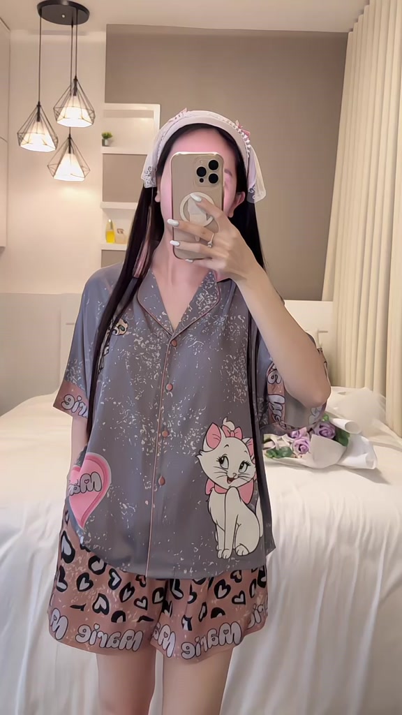 Đồ Ngủ Nữ MIKY, Đồ Ngủ Mặc Nhà Croptop lụa Latin In 3D cao cấp mềm mại xinh xắn dễ thương < 65KG M18 | BigBuy360 - bigbuy360.vn