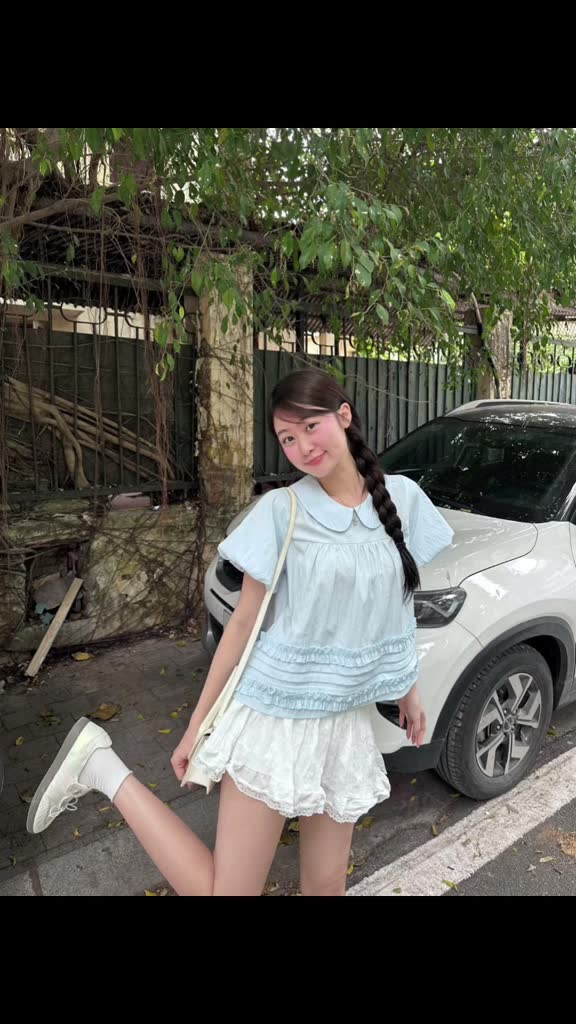 Áo Cổ Sen Tay Bồng Bèo Dưới Xếp Ly A860 Su Chang Thời Trang Nữ | BigBuy360 - bigbuy360.vn