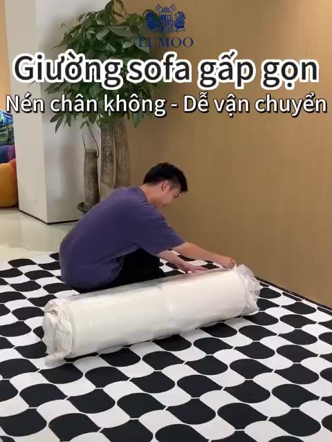 [2 trong 1 ngồi nằm] LUMOO Sofa Giường Gấp Gọn 1m8 Nén Chân Không, Dễ chuyển Cho Căn Hộ, Phòng Khách | BigBuy360 - bigbuy360.vn