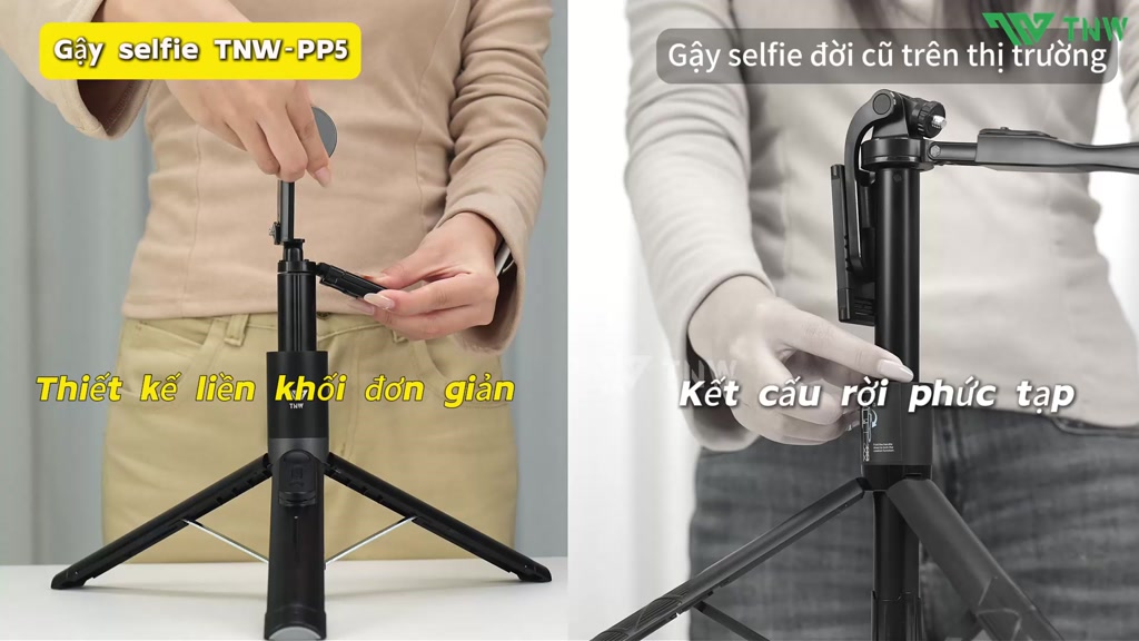 TNW PP5 Gậy chụp ảnh Selfie 3 chân 1.6M điều khiển từ xa  trợ sáng cao cấp xoay 360 độ, gậy livestream | BigBuy360 - bigbuy360.vn