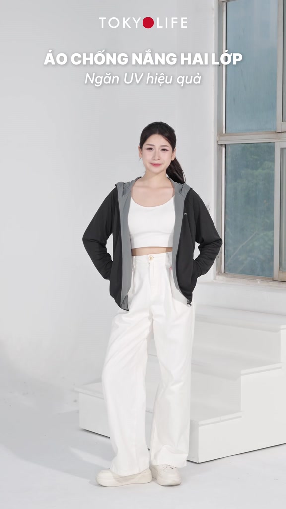 [FORM RỘNG - LÙI 1 SIZE] Áo khoác chống nắng Nữ 2 mặt ngăn chặn tia UV chống rát da TOKYOLIFE 40005564 | BigBuy360 - bigbuy360.vn