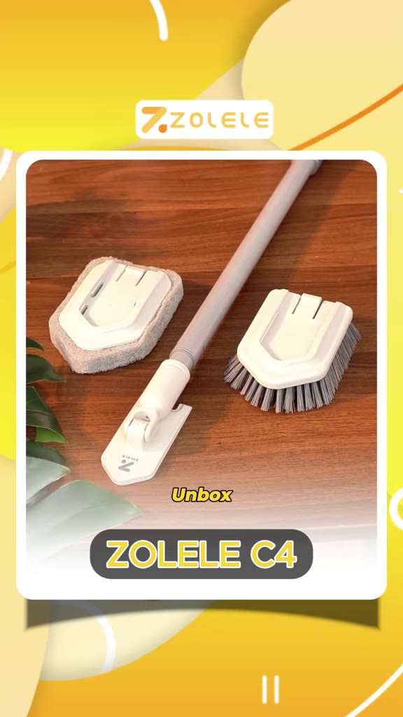 Bàn Chải Chà Sàn Cọ Rửa Bồn Nhà Tắm Cầm Tay 2 Đầu Tiện Lợi C4 Zolele | BigBuy360 - bigbuy360.vn