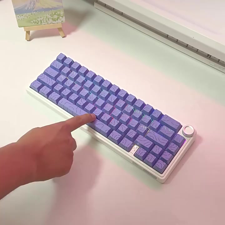 Keycap PBT Polar topo- vân gỗ  xuyên led gradient phù hợp nhiều layout bàn phím cơ | BigBuy360 - bigbuy360.vn