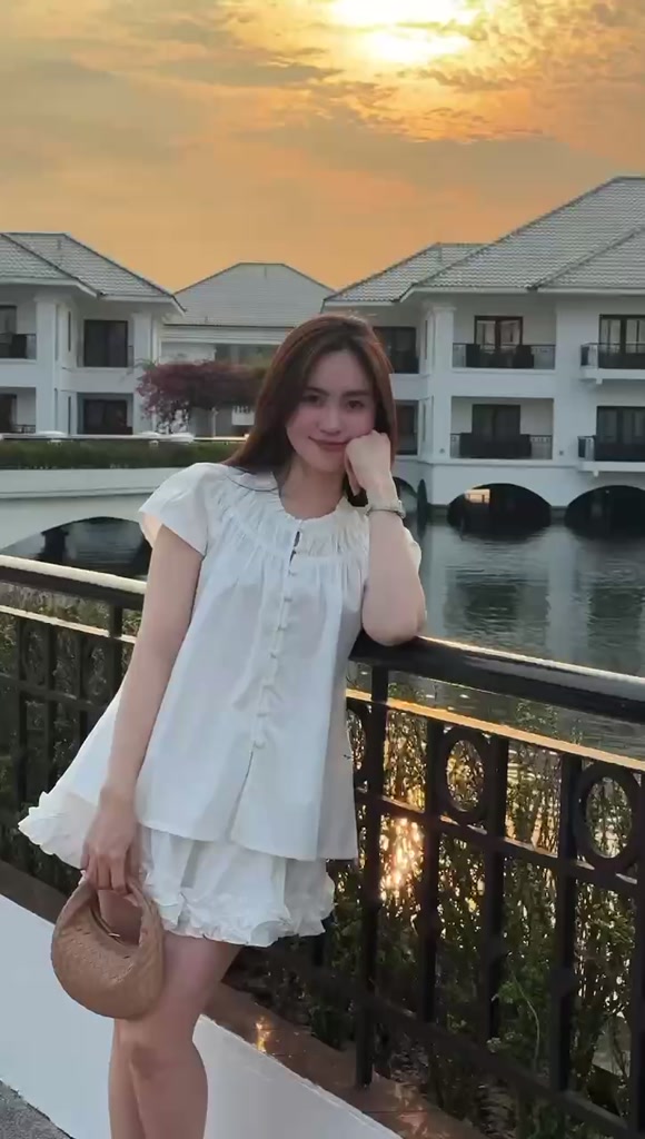 (Hàng loại 1) Set áo babydoll nhún kèm chân váy tầng bèo BABI SET | BigBuy360 - bigbuy360.vn