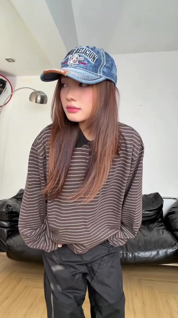 PUSHPUSH Áo Thun Polo OLLY Striped Tee LongSleeve Form Unisex Red | BigBuy360 - bigbuy360.vn