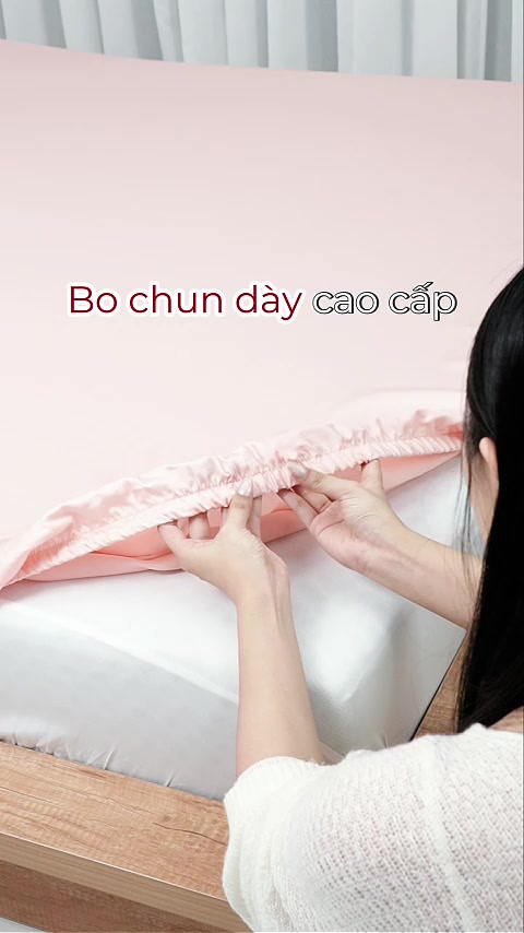 Ga giường kích thước 1m6x2m, 1m8x2m, 2mx2m, 2m2x2m (Dày 5-12cm) Lụa Tencel 60s Mướt Bedding cao cấp trơn màu, bo chun | BigBuy360 - bigbuy360.vn
