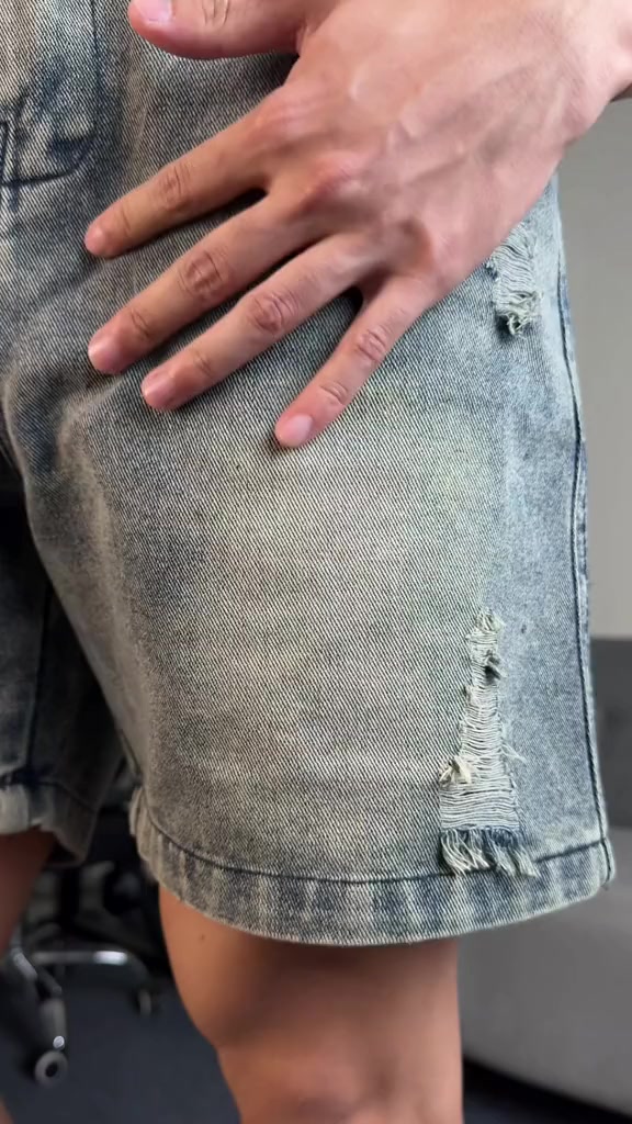 [MỞ BÁN]Quần Short Jean Nam GWEN Nửa Cạp Chun Form Ngắn Trên Gối, Quần Đùi Bò Xước Rách Phong Cách | BigBuy360 - bigbuy360.vn