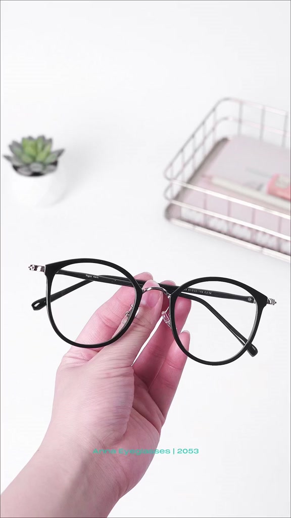 Gọng kính mắt thời trang ANNA nam nữ dáng tròn chất liệu kim loại cao cấp 2053 | BigBuy360 - bigbuy360.vn