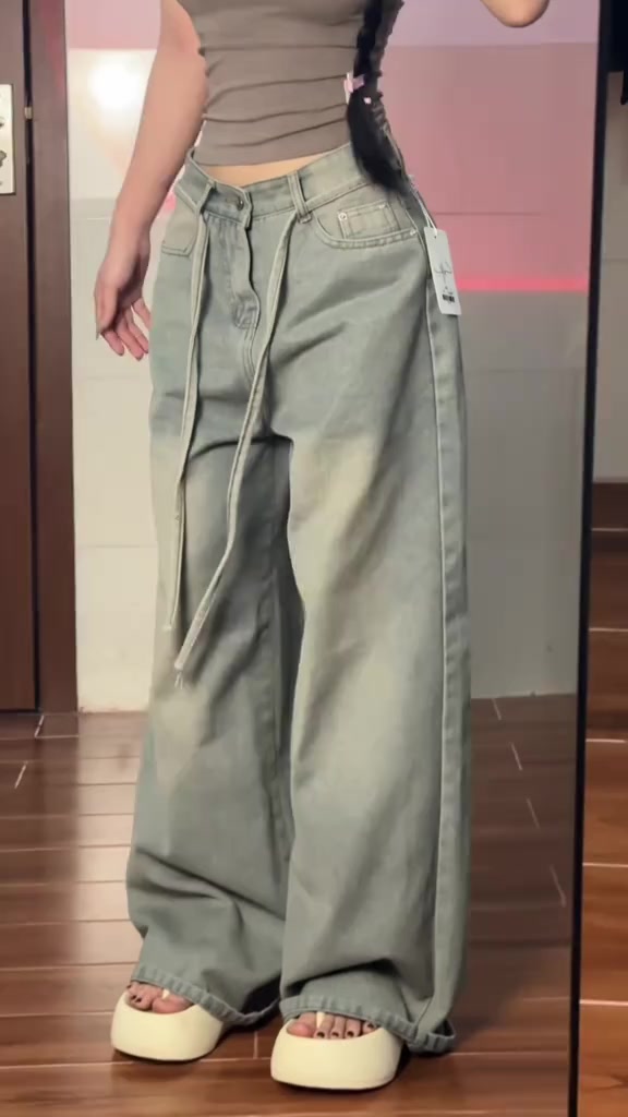 QUẦN JEAN ỐNG RẤT RỘNG H1-H8 FORM NAM NỮ DL 380 GSM (đã xử lí co rút) LNKWEAR | BigBuy360 - bigbuy360.vn