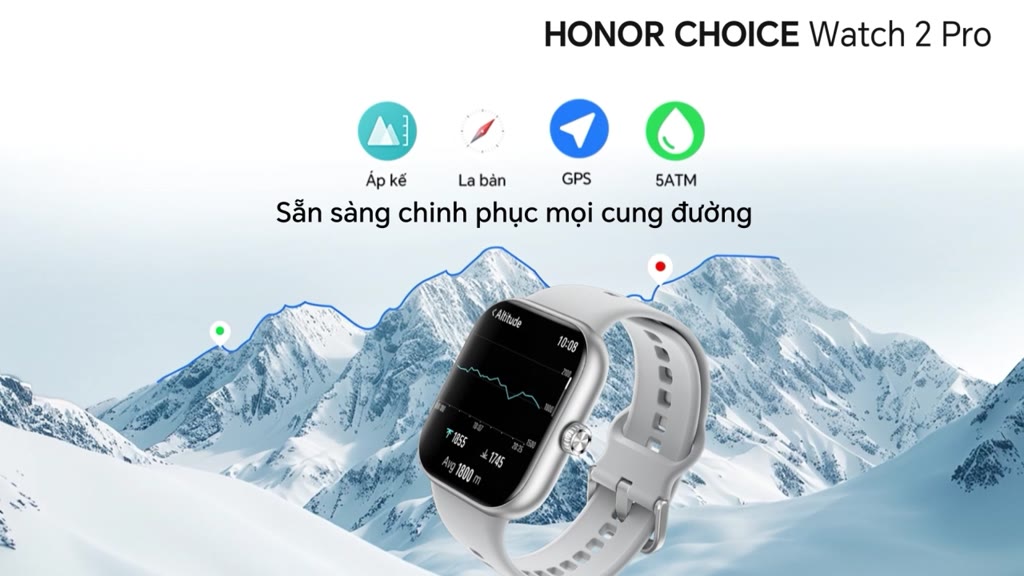 Đồng hồ thông minh Honor Choice Watch 2 Pro | Màn hình AMOLED 1.97'' | Pin đến 14 ngày | Theo dõi sức khỏe | BH 12 tháng | BigBuy360 - bigbuy360.vn