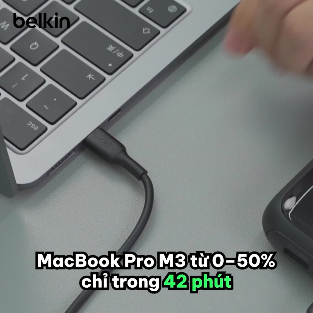 Pin sạc dự phòng Belkin Polymer Pocket Power dung lượng 20,000 mAh, sạc nhanh 65w chuẩn PD 3 cổng màn hình hiển thị pin | BigBuy360 - bigbuy360.vn