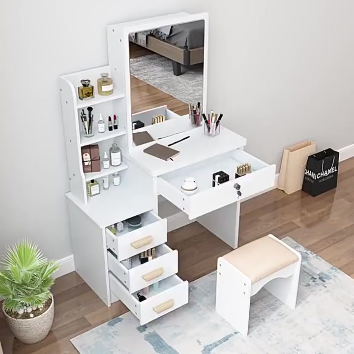 BM Bàn trang điểm bệt có ngăn kéo, bàn bệt có ngăn kéo chất liệu gỗ MDF phủ Melamine | BigBuy360 - bigbuy360.vn