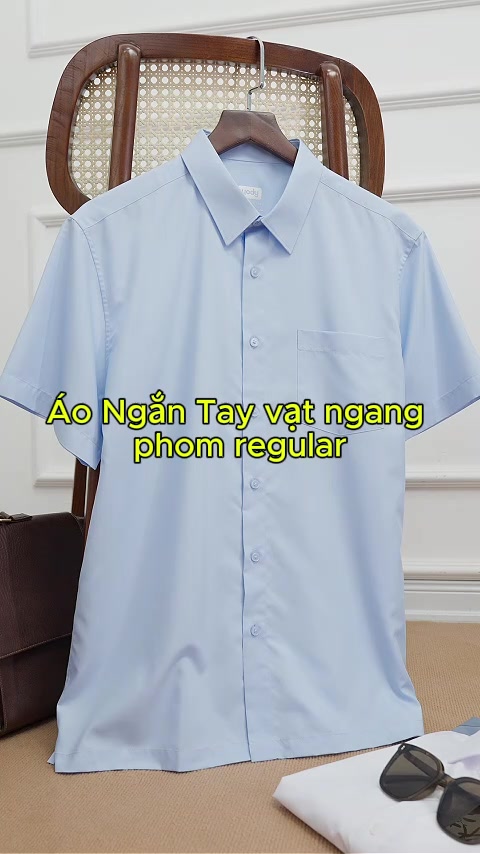 Áo Sơ-mi nam YODY Áo Ngắn Tay nam vạt ngang phom regular, có túi TRA MOSS26A011 | BigBuy360 - bigbuy360.vn