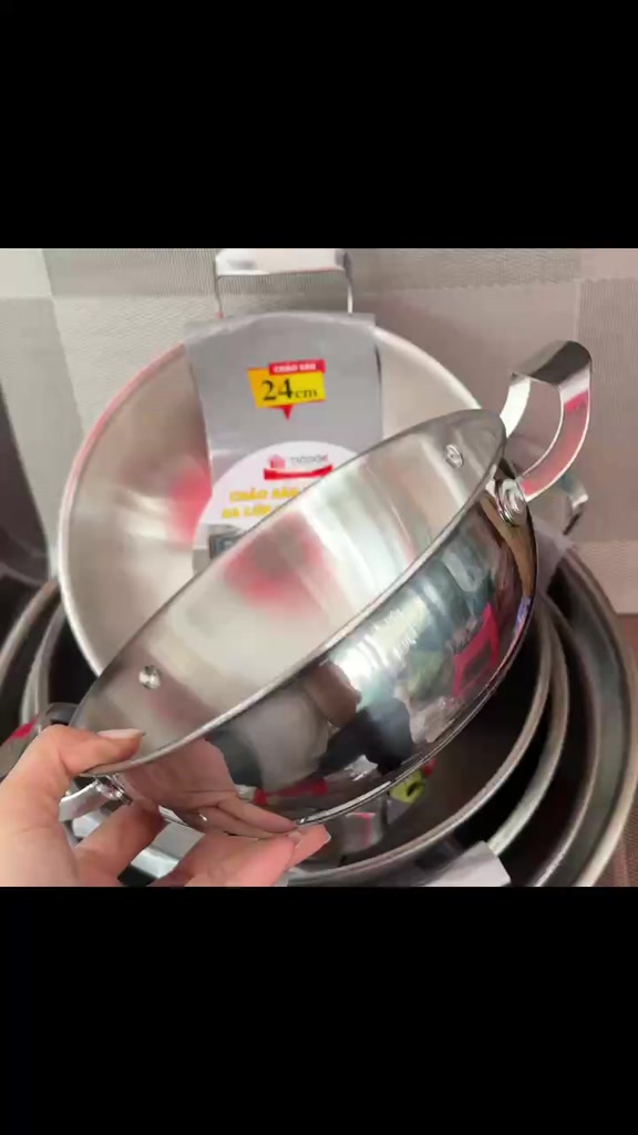 Chảo Sâu Inox 304 Ba Lớp Đáy Từ Ticook - Chảo 2 quai sâu 3 lớp 304 toàn thân Cao Cấp | BigBuy360 - bigbuy360.vn