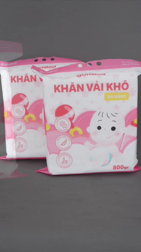 KHĂN VẢI KHÔ ĐA NĂNG DÀNH CHO MẸ VÀ BÉ GUMI 300/ 600/ 900g | BigBuy360 - bigbuy360.vn