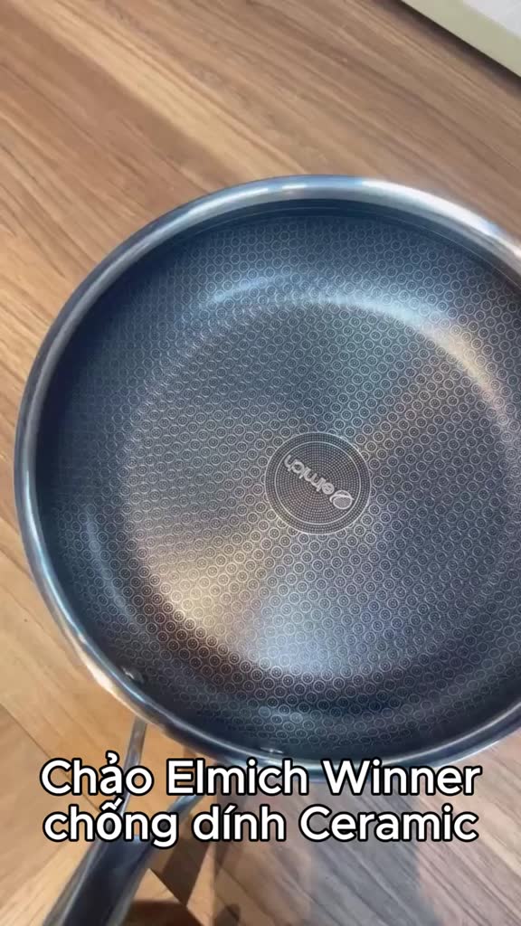 Chảo Chống Dính Tổ Ong Elmich Winner EL2868IC Inox Nguyên Khối Dùng Bếp Từ Size 20-28cm chính hãng | BigBuy360 - bigbuy360.vn