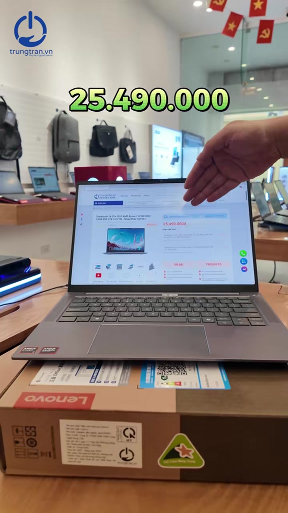 Laptop Lenovo ThinkBook 14 G7+ 2025 | Ryzen 7 H260 | RAM 32GB | SSD 1TB | 14.5" 3K |Trung Trần Store | BigBuy360 - bigbuy360.vn