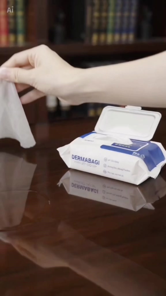 Khăn Ướt DERMABAGI Daily pH Balance Wet Wipes 25 Tờ - Cân Bằng pH, Làm Sạch Dịu Nhẹ Face & Body, Hương Trà Xanh | BigBuy360 - bigbuy360.vn