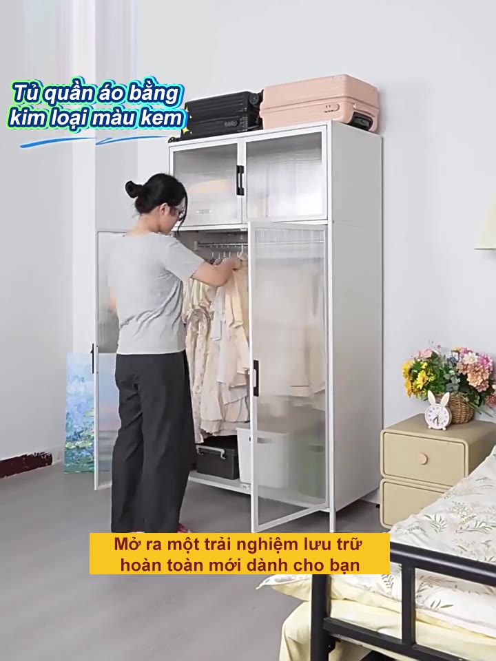 ALVIN Tủ quần áo Thép carbon chống bụi và chống bám bẩn với khả năng chịu tải cực mạnh | BigBuy360 - bigbuy360.vn
