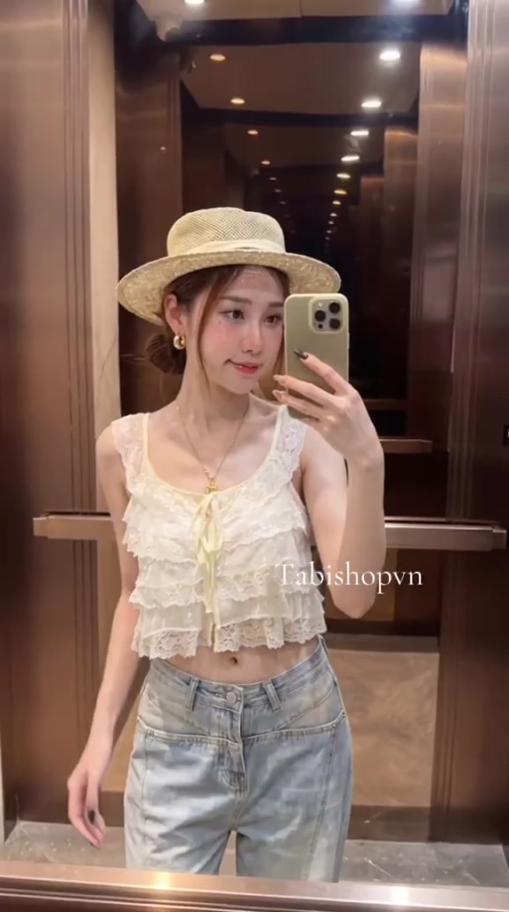 Áo ren bèo tầng cổ sâu sexy TABISHOP Áo kiểu nữ hottrend mặc hè đi chơi sang chảnh(318) | BigBuy360 - bigbuy360.vn