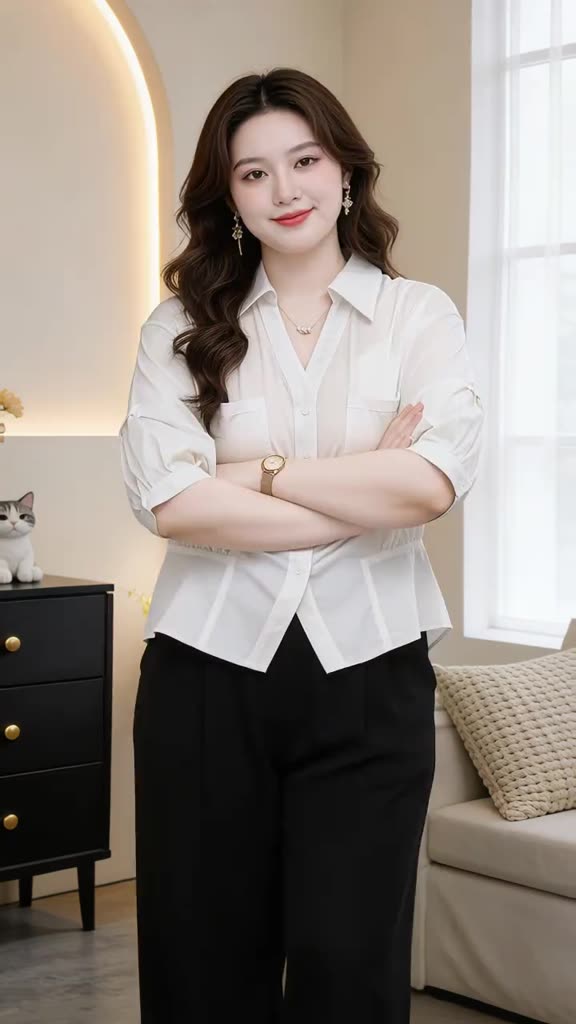 Áo Bigsize Nữ Tú Mỡ Áo Bigsize Thiết Kế Kiểu Túi Trước Đi Chơi Đi Tiệc Đủ Size 45-80kg AK0428 | BigBuy360 - bigbuy360.vn