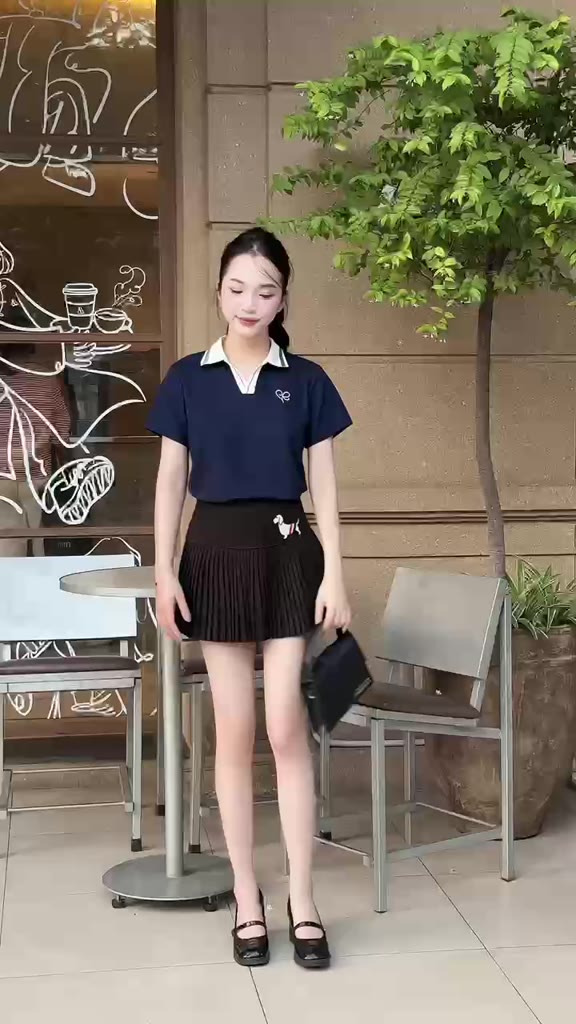 Áo polo nữ cổ V nhiều màu -thiết kế cổ dệt kim hình thêu nữ tính Bassic .Đủ Size 38 - 85Kg( M22 ) | BigBuy360 - bigbuy360.vn