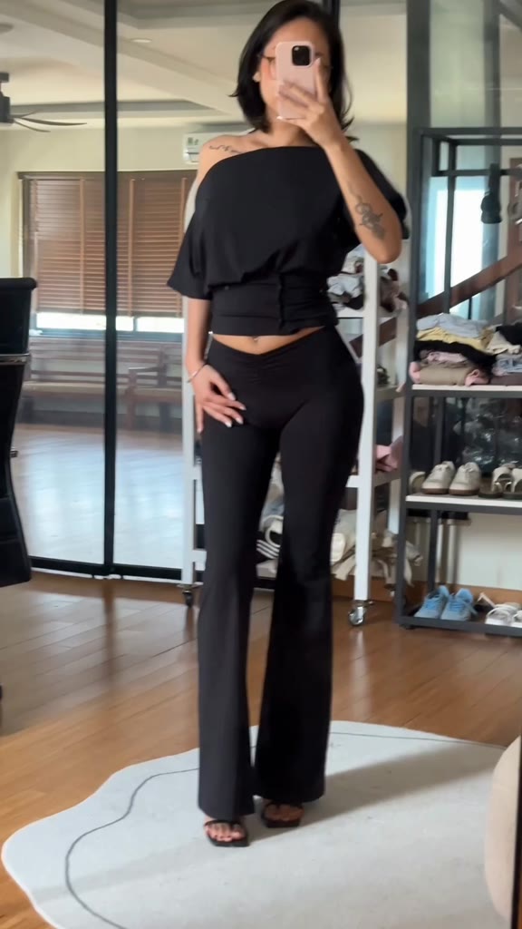 Áo Trễ Vai Tay Lửng Dáng Phồng Bo Eo Vải Thun Cao Cấp Augety Studio, EMMA Top | BigBuy360 - bigbuy360.vn