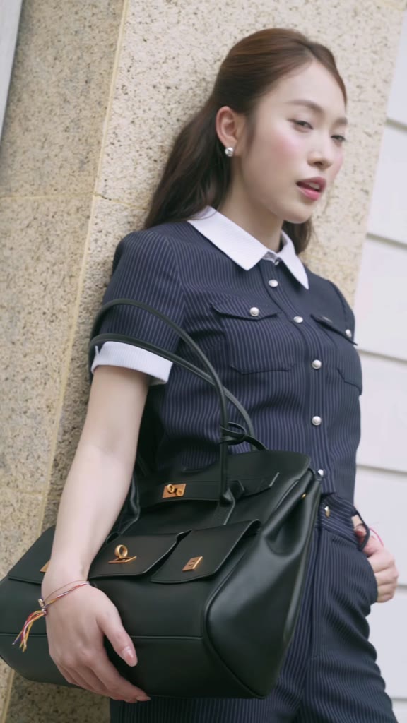 (Little Women) Quần suông tuýt sy kẻ, form basic, thanh lịch, tôn dáng thời trang thiết kế Calie QX076 | BigBuy360 - bigbuy360.vn