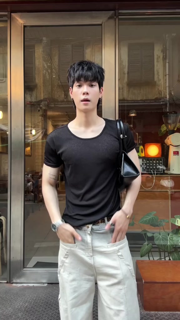(MỞ BÁN) ÁO THUN AIRY COTTON FORM RELAX FIT SIÊU MỎNG CHO HÈ ĐEN STUDIO | BigBuy360 - bigbuy360.vn