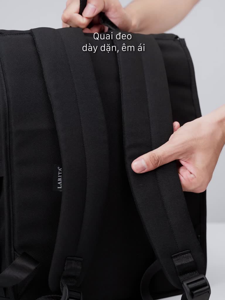 Balo Nam Nữ Unisex Larita HERITAGE MIDNIGHT 15.6" - Chống Sốc Riêng Biệt, Đựng Laptop 15.6 Inch, Chất Liệu Bền Bỉ | BigBuy360 - bigbuy360.vn