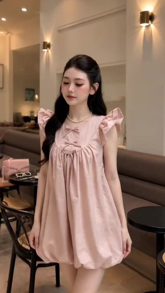 [DEAL MỞ BÁN] Váy Bí Phồng Sát Nách 3 Nơ Nhỏ Dáng Bí Phồng Chất Gió Nhăn Almira | BigBuy360 - bigbuy360.vn