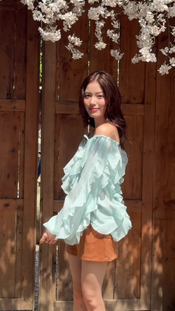Áo voan lụa Amelie -  xanh mint - Oceanalondon | BigBuy360 - bigbuy360.vn