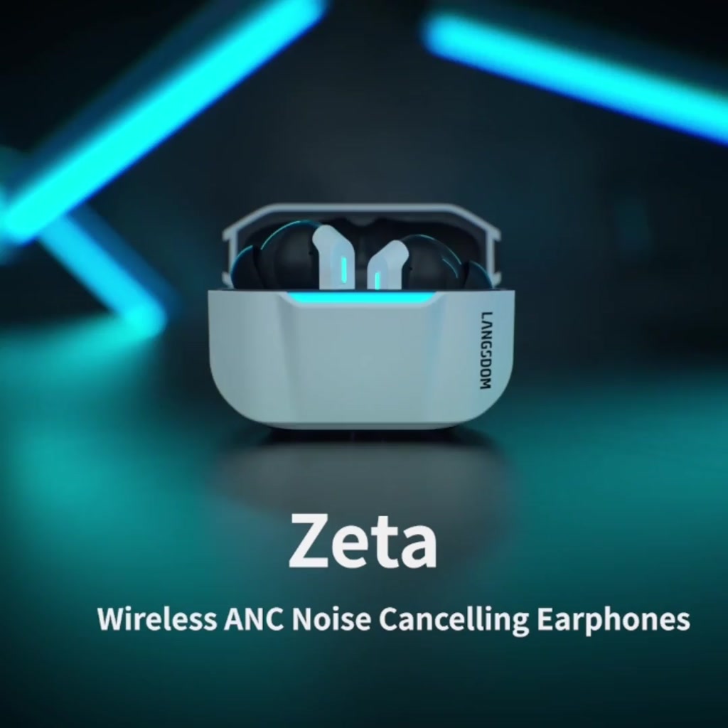 Tai nghe bluetooth Langsdom Zeta, Bass trầm ấm, APP Tiếng Việt, Bluetooth 6.0, Độ trễ thấp 45ms, ANC | BigBuy360 - bigbuy360.vn