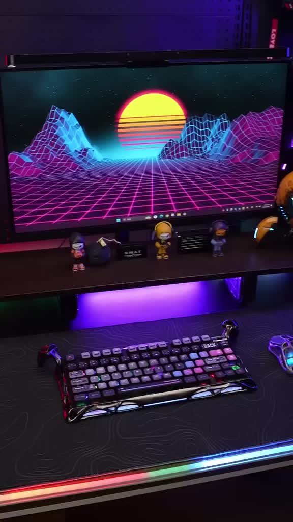 Bàn phím cơ GravaStar Mercury K1 Pro Cyberpunk RGB Wireless Mechanical Keyboard Hot Swap 75% | BigBuy360 - bigbuy360.vn